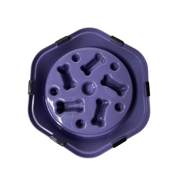 Slow Feeder Dog Bowl for Small and Medium Size Dogs - Purple - Picture 3 of 4